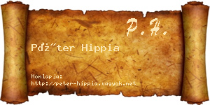 Péter Hippia névjegykártya
